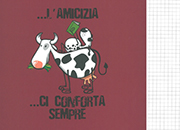 gbc Black&White, NotebookSpiralato Quadretti4mm, A4 Mucca/cane QUADRETTI 4mm, Formato A4, legatura: W.O. lato lungo, foliazione: 70 fogli, carta da 80gr.