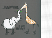gbc Black&White, NotebookSpiralato Quadretti5mm, A4 Elefante-Giraffa QUADRETTI 5mm, Formato A4, legatura: W.O. lato lungo, foliazione: 70 fogli, carta da 80gr rug6748.05.R