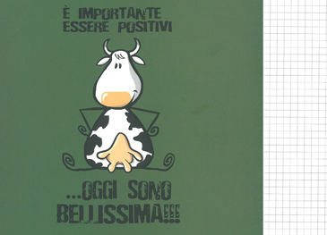 gbc Black&White, NotebookSpiralato Quadretti5mm, A4 Mucca QUADRETTI 5mm, Formato A4, legatura: W.O. lato lungo, foliazione: 70 fogli, carta da 80gr.