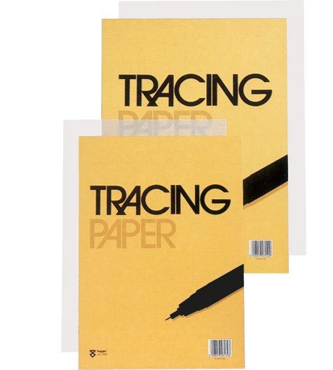 gbc Blocco Tracing Paper in carta lucida finissima, formato A4+ (24x33cm) legatura: Collato in testa, foliazione: 10 fogli, carta da 75gr, con sottoblocco e copertina a colori non rivoltinata.