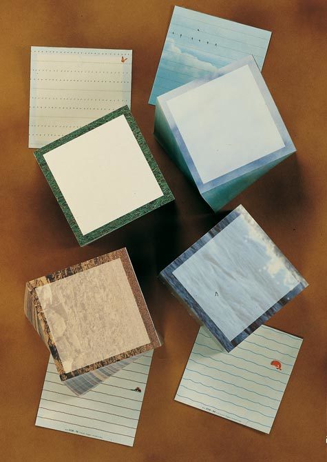 gbc Cubi Natura  formato cm 11X11X6, legatura: Collato in testa, foliazione: 600 fogli, carta da 80gr.