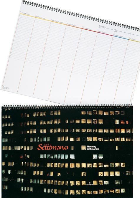 gbc Planning settimanale Settimano formato B3, legatura: W.O. in testa, foliazione: 54 fogli, carta da 80gr.
