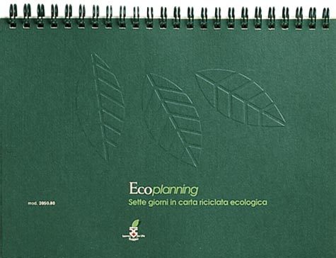 gbc Eco-planning Ruggeri settimanale A4 legatura superiore a spirale metallica. 54 fogli, carta da 100gr. Stampato a due colori.