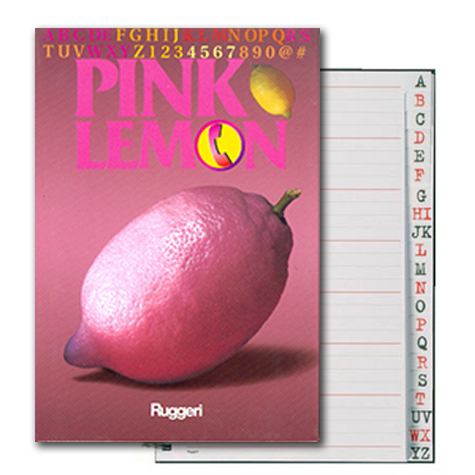 gbc RubricaTelefonica, CartonataFiloRefe, A7, FruitsLine LEMON formato A7, legatura: Cucito filo refe, foliazione: 48 fogli, carta da 80gr.