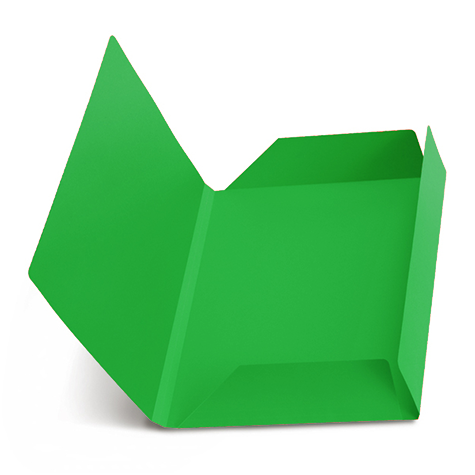 gbc Carpetta con 3 lembi (verde) formato 25x35, carta da 260gr.
