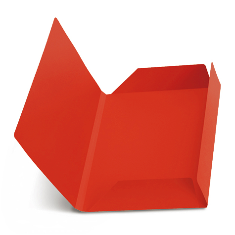 gbc Carpetta con 3 lembi (rosso) formato 25x35, carta da 260gr.