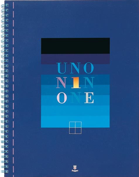 gbc Uno - Quadrettato - Graph 5 mm formato A4+, legatura: W.O. lato lungo + perf. + 4 fori, foliazione: 70 fogli, carta da 80gr, quadretti 5mm.