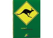 gbc QuadernoAustraliaRuggeri, SpiralatoLatoLungo, 70fogliA4, Righe8mm, KANGOORS RUG6034.01.KA.