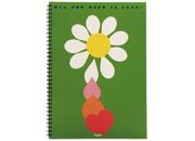 gbc Sixties, All you need is love - Quadr. - Graph 5 mm formato A6, legatura: W.O. lato lungo, foliazione: 50 fogli, carta da 80gr, quadretti 5mm rug6040.05.AY