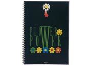 gbc Sixties, Flower power - Quadrettato - Graph 5 mm formato A6, legatura: W.O. lato lungo, foliazione: 50 fogli, carta da 80gr, quadretti 5mm rug6040.05.FP