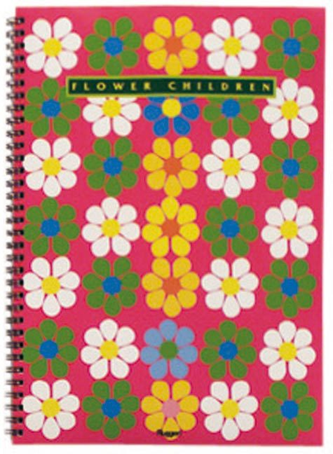 gbc Sixties, Flower children - Quadrettato - Graph 5 mm formato A6, legatura: W.O. lato lungo, foliazione: 50 fogli, carta da 80gr, quadretti 5mm.