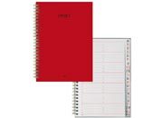 gbc Rubrica Phone - Copertina rossa - Red cover rubrica a spirale metallica sul lato lungo. Formato A5 (14,8x21cm). 48 fogli da 120gr rug6134.RE