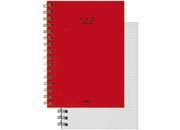gbc Quaderno RedNotebook Ruggeri, 100fogliA5, Quadrettato5mm Copertina ROSSA. Blocchi spiralati di 100 fogli da 80gr. Formato A5 (21x14,8cm), quadretti da 5mm.