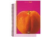 gbc QuadernoNaturalFruitRuggeri, SpiralatoLatoLungo 70fogliA4  Pesca CartaLILLA formato A4, legatura: W.O. lato lungo, foliazione: 70 fogli, carta da 80gr, quadretti 5mm rug6324.05.PE