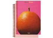 gbc QuadernoNaturalFruitRuggeri, SpiralatoLatoLungo 70fogliA4  Arancia CartaROSA rug6324.05.OR.