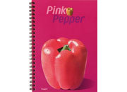 gbc NotebookVegLineRuggeri, SpiralatoLatoLungo, 50fogliA6, Rigato8mm PINKPEPPER rug6632.01.PE.