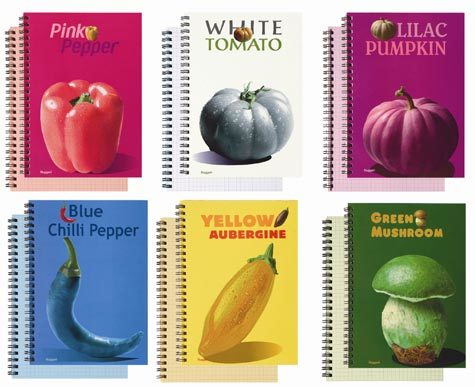 gbc NotebookVegLineRuggeri, SpiralatoLatoLungo, 70fogliA5, Rigato8mm  formato A5, legatura: W.O. lato lungo, foliazione: 70 fogli, carta da 80gr, righe da 8mm.