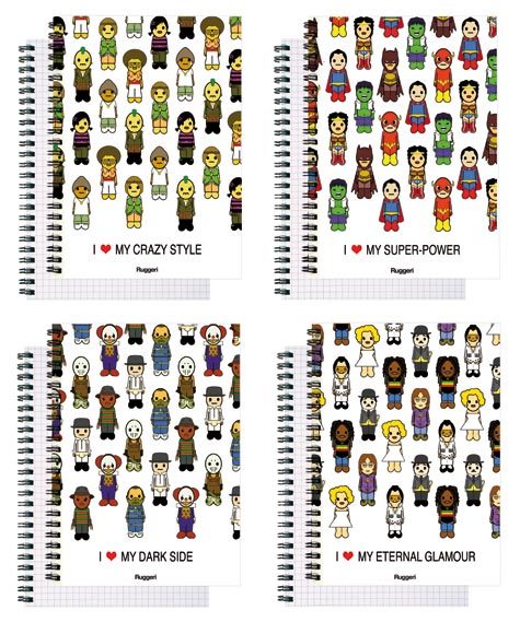 gbc QuadernoRuggeri I Love, 70fogliA4, Quadretto5mm formato A4, legatura: W.O. lato lungo, foliazione: 70 fogli, carta da 80gr, quadretti 5mm.