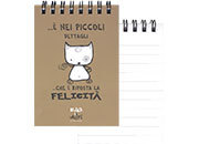 gbc QuadernoBlack&WhiteRuggeri SpiralatoInTesta 50fogliA7 Righe8mm, GATTO formato A7, legatura: W.O. in testa, foliazione: 50 fogli, carta da 80gr, righe da 8mm, soggetto: ...tutti siamo uguali...davanti alla legge rug6740.01.GC