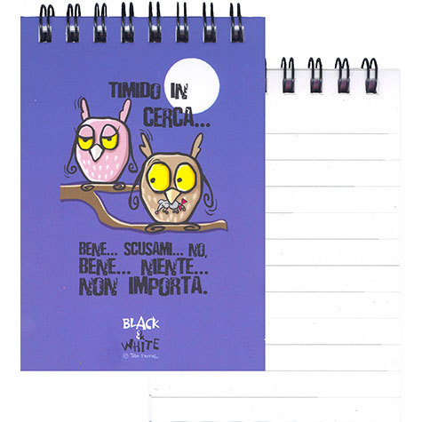 gbc QuadernoBlack&WhiteRuggeri SpiralatoInTesta 50fogliA7 Righe8mm, GUFI formato A7, legatura: W.O. in testa, foliazione: 50 fogli, carta da 80gr, righe da 8mm, soggetto: ...tutti siamo uguali...davanti alla legge.
