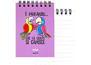 gbc QuadernoBlack&WhiteRuggeri SpiralatoInTesta 50fogliA7 Righe8mm, PAPPAGALLI rug6740.01.PB.