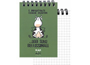 gbc QuadernoBlack&WhiteRuggeri SpiralatoInTesta 50fogliA7 Quadretto5mm, MUCCA formato A7, legatura: W.O. in testa, foliazione: 50 fogli, carta da 80gr, quadretti 5mm, soggetto:  importante essere positivi oggi sono bellissima!!! rug6740.05.QC