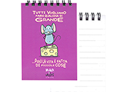 gbc QuadernoBlack&WhiteRuggeri SpiralatoInTesta 50fogliA7 Quadretto5mm, TOPO formato A7, legatura: W.O. in testa, foliazione: 50 fogli, carta da 80gr, quadretti 5mm, soggetto: Non conta la razza limportante  non mordersi lun laltro.