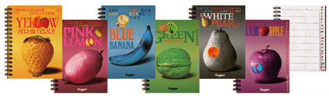 gbc RubricaTelefonica FruitsLine, SpiralrMetallica, A6, PEAR formato A6, legatura: cartonata con spirale metallica W.O. sul lato lungo, foliazione: 48 fogli, carta da 120gr.