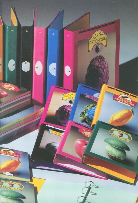 gbc Ruggeri Veg Line. Copertina a 4 anelli da 30mm, White Tomato  formato A4, (26,4x32cm) Dimensioni predisposte a contenere anche portalistini a4, contiene fino a 250 fogli.