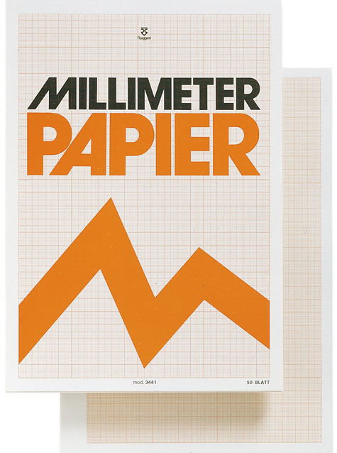 gbc BloccoMillimeterPapier, 10fogli formatoA4 (21x29,7cm) in carta OPACA finissima, colore stampa: Arancione, legatura: Collato in testa, foliazione: 10 fogli, carta da 85gr, copertina non rivoltinata.