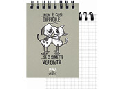 QuadernoBlack&WhiteRuggeri SpiralatoInTesta 50fogliA7 Quadretto5mm, Cane&Gatto rug6740.05.FC