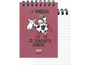 QuadernoBlack&WhiteRuggeri SpiralatoInTesta 50fogliA7 Quadretto5mm, Cane&Mucca rug6740.05.FD