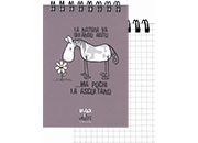 QuadernoBlack&WhiteRuggeri SpiralatoInTesta 50fogliA7 Quadretto5mm, CAVALLO RUG6740.05.WB