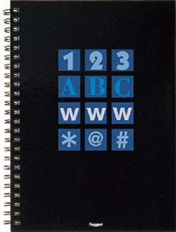 gbc RubricaTastiera, SpiraleMetallica, 48fogli, A5 con 48 pagine in cartoncino finissimo stampato a due colori da 120gr. Rilegatura a spirale metallica sul lato lungo .