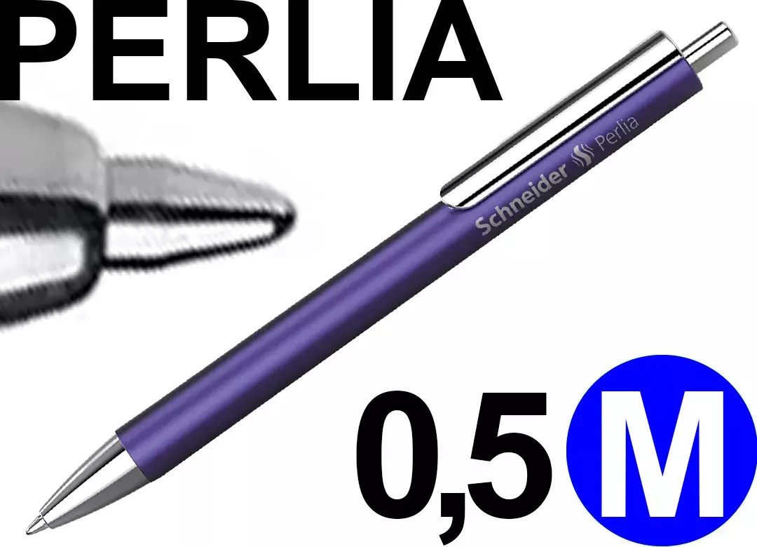 gbc PennaSfera PerliaSchneider, VIOLET. inchiostroBLU Fusto madreperlato. Clip, punta e pulsante in metallo. Colore scrittura: BLU. Tratto MEDIO. Refill Slider 755 Viscoglide. Prodotto originale tedesco. MADE IN GERMANY..