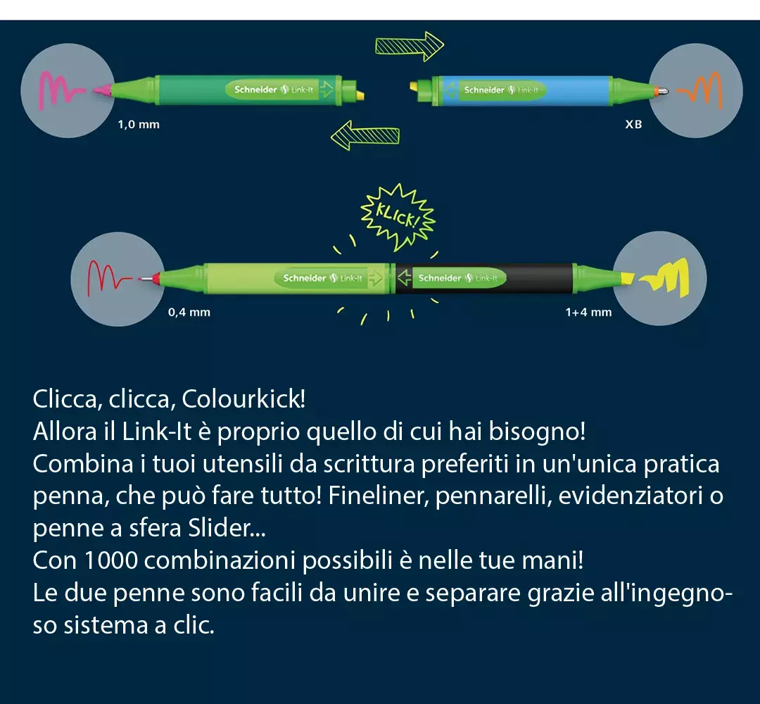 gbc PennaSFERA SchneiderLinkIt. inchiostroROSSO 1 Penna inchioistroROSSO. Impugnatura ergonomica. Adatta a MANCINI e destrorsi. Prodotto Originale Tedesco, MADE IN GERMANY..