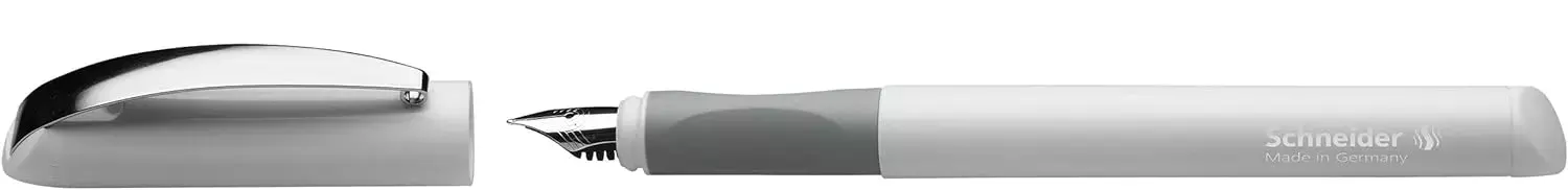 gbc PennaSTILOGRAFICA SchneiderSMART fustoBIANCO Penna Stilografica. Impugnatura ergonomica. Adatta a MANCINI. Prodotto Originale Tedesco, MADE IN GERMANY..