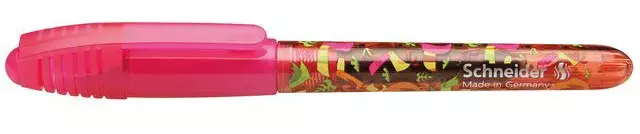 gbc PennaSTILOGRAFICA SchneiderZippi motivoTUCANI Penna Stilografica. Impugnatura ergonomica. Per MANCINI e destrimani. Prodotto Originale Tedesco, MADE IN GERMANY..