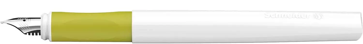 gbc PennaSTILOGRAFICA SchneiderXpect  fustoBianco, impugnaturaVERDE Penna Stilografica. Impugnatura ergonomica. Per MANCINI e destrimani. Prodotto Originale Tedesco, MADE IN GERMANY..