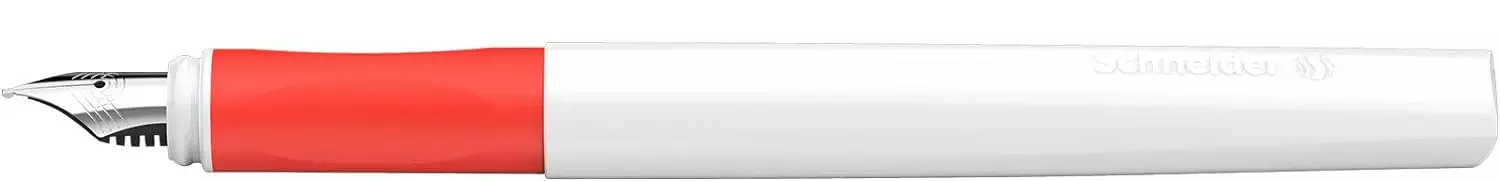 gbc PennaSTILOGRAFICA SchneiderXpect  fustoBianco, impugnaturaROSSO Penna Stilografica. Impugnatura ergonomica. Per MANCINI e destrimani. Prodotto Originale Tedesco, MADE IN GERMANY..