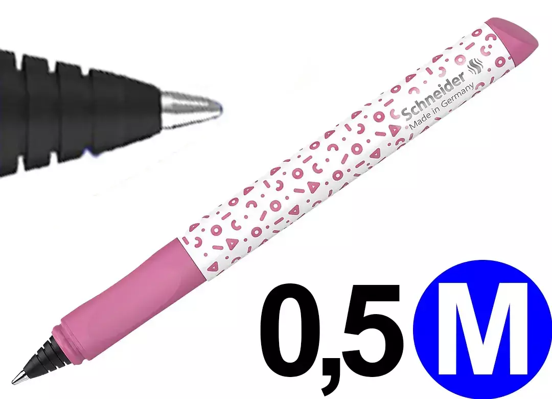 gbc Penna ROLLER Schneider Easy PINK Penna Roller ad inchiostro liquido. Scrittura in vari colori in base alla cartuccia inserita. Superfice in gomma ergonomicamente sagomata. Impugnatura ergonomica. Adatta a MANCINI e destrorsi. Prodotto Originale Tedesco, MADE IN GERMANY. SCH187448