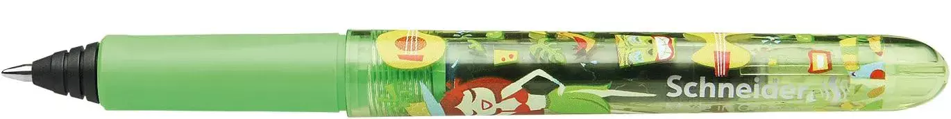 gbc Penna ROLLER SchneiderZippi VERDE Penna Roller ad inchiostro liquido. Scrittura in vari colori in base alla cartuccia inserita. Superfice in gomma ergonomicamente sagomata. Impugnatura ergonomica. Adatta a MANCINI e destrorsi. Prodotto Originale Tedesco, MADE IN GERMANY..