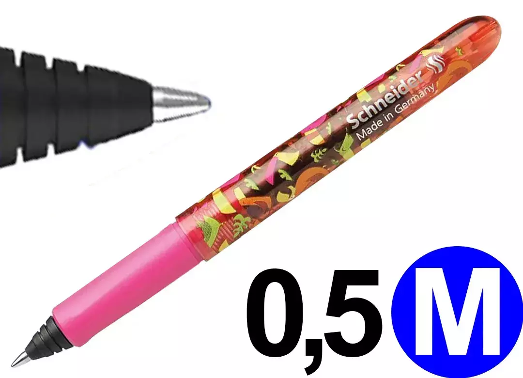 gbc Penna ROLLER SchneiderZippi ROSA Penna Roller ad inchiostro liquido. Scrittura in vari colori in base alla cartuccia inserita. Superfice in gomma ergonomicamente sagomata. Impugnatura ergonomica. Adatta a MANCINI e destrorsi. Prodotto Originale Tedesco, MADE IN GERMANY..