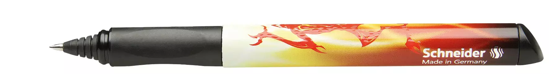 gbc Penna ROLLER SchneiderGLAM temaDRAGO Penna Roller ad inchiostro liquido. Scrittura in vari colori in base alla cartuccia inserita. Superfice in gomma ergonomicamente sagomata. Impugnatura ergonomica. Adatta a MANCINI e destrorsi. Prodotto Originale Tedesco, MADE IN GERMANY..