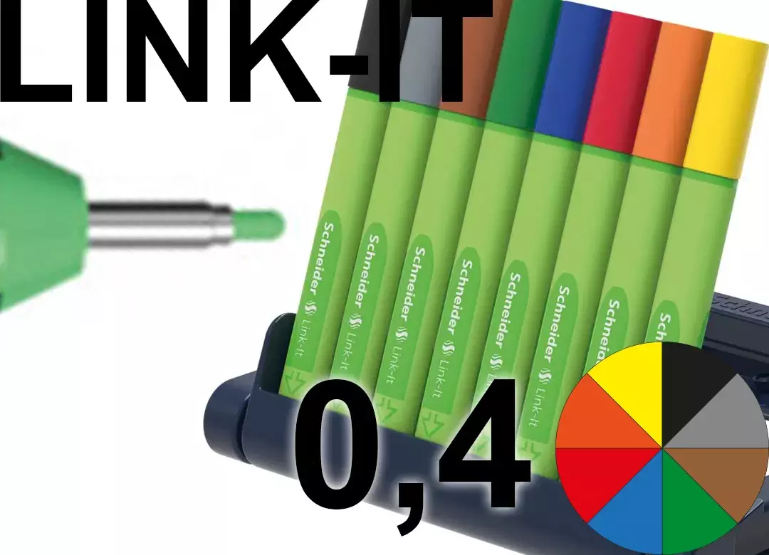 gbc ASTUCCIO 8fineliner SchneiderLineUp, COLORIassortiti 1 Astuccio + 8 Finelier. Impugnatura ergonomica. Adatta a MANCINI e destrorsi. Prodotto Originale Tedesco, MADE IN GERMANY. SCH191298