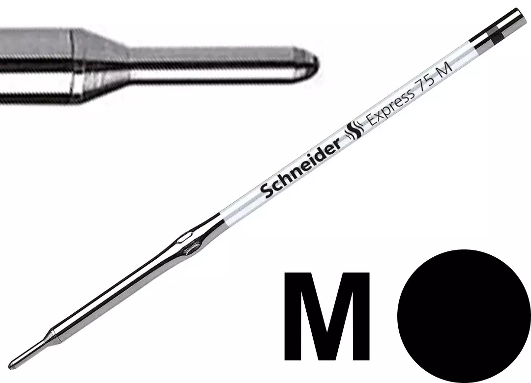 gbc Refil aSfera Standard Schneider, TrattoMEDIO, NERO Per penne a sfera Schneider e molte altre. Prodotto Originale Tedesco, MADE IN GERMANY. SCH77140