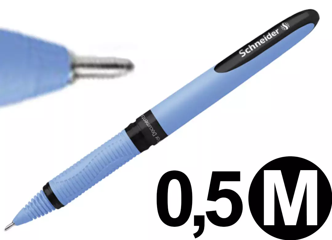 gbc PennaROLLER Schneider, OneHybridN, NERO Penna Roller ad inchiostro liquido. Superfice in gomma ergonomicamente sagomata. Impugnatura ergonomica. Adatta a MANCINI e destrorsi. Prodotto Originale Tedesco, MADE IN GERMANY. SCH78341