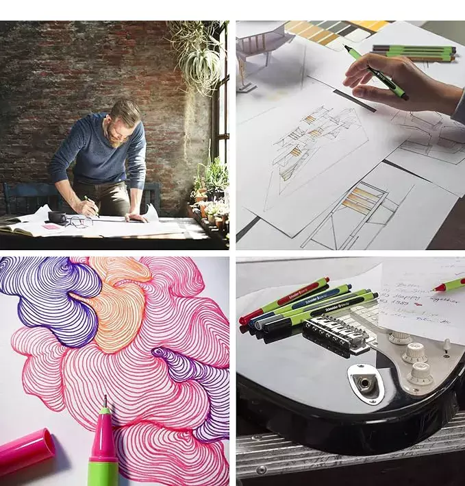 gbc PennaFINELINER SchneiderLineUp, set3colori 1 Penna Nera + 1 Penna Rossa + 1 Penna Blu. Impugnatura ergonomica. Adatta a MANCINI e destrorsi. Prodotto Originale Tedesco, MADE IN GERMANY..