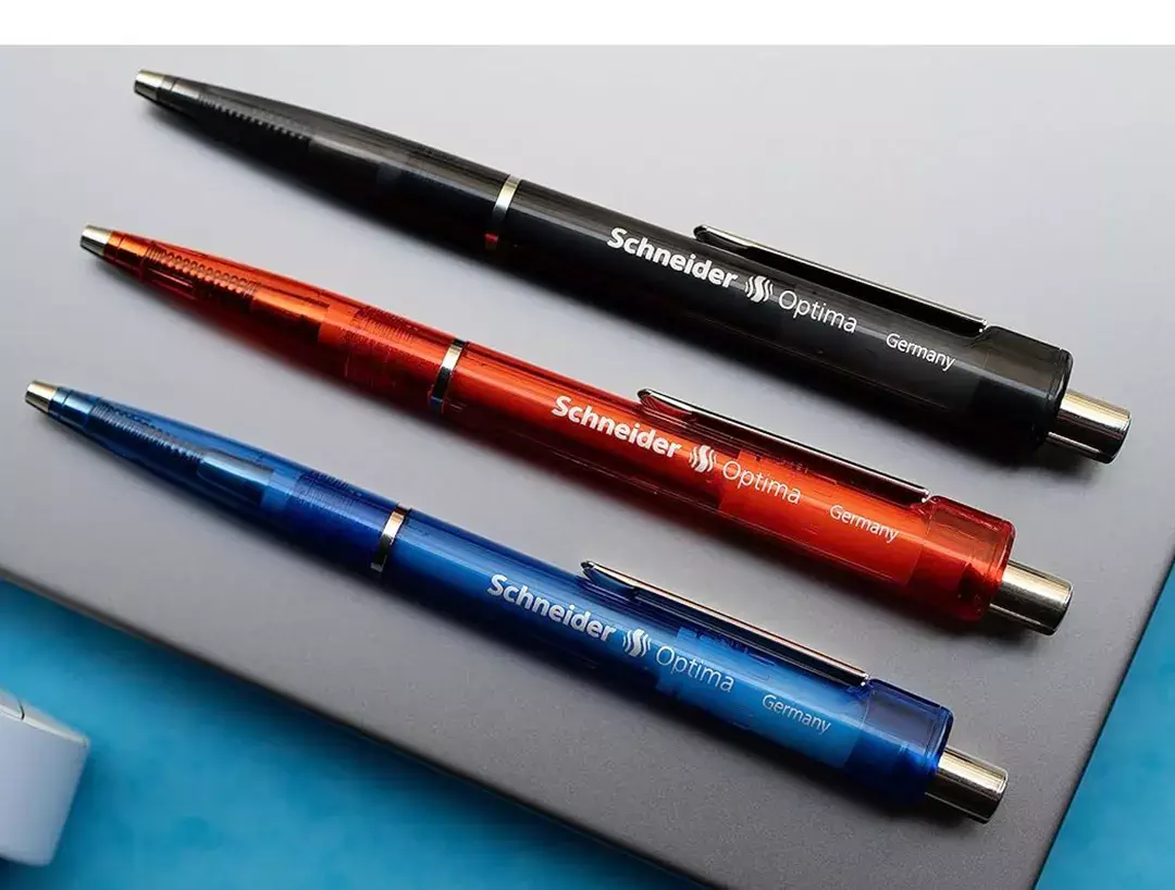 gbc PennaSfera OptimaSchneider, ANTRACITE Jumbo-Refil in metallo, Punta in acciaio inossidabile, Meccanisco Automatico a Scatto. Prodotto Originale Tedesco, MADE IN GERMANY..