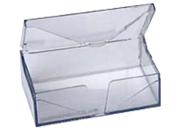 gbc Scatole portabiglietti da visita piccole in plastica trasparente cristallo, contengono biglietti da visita fino al formato 57x96 mm, altezza utile 29mm SCIsv0007ps